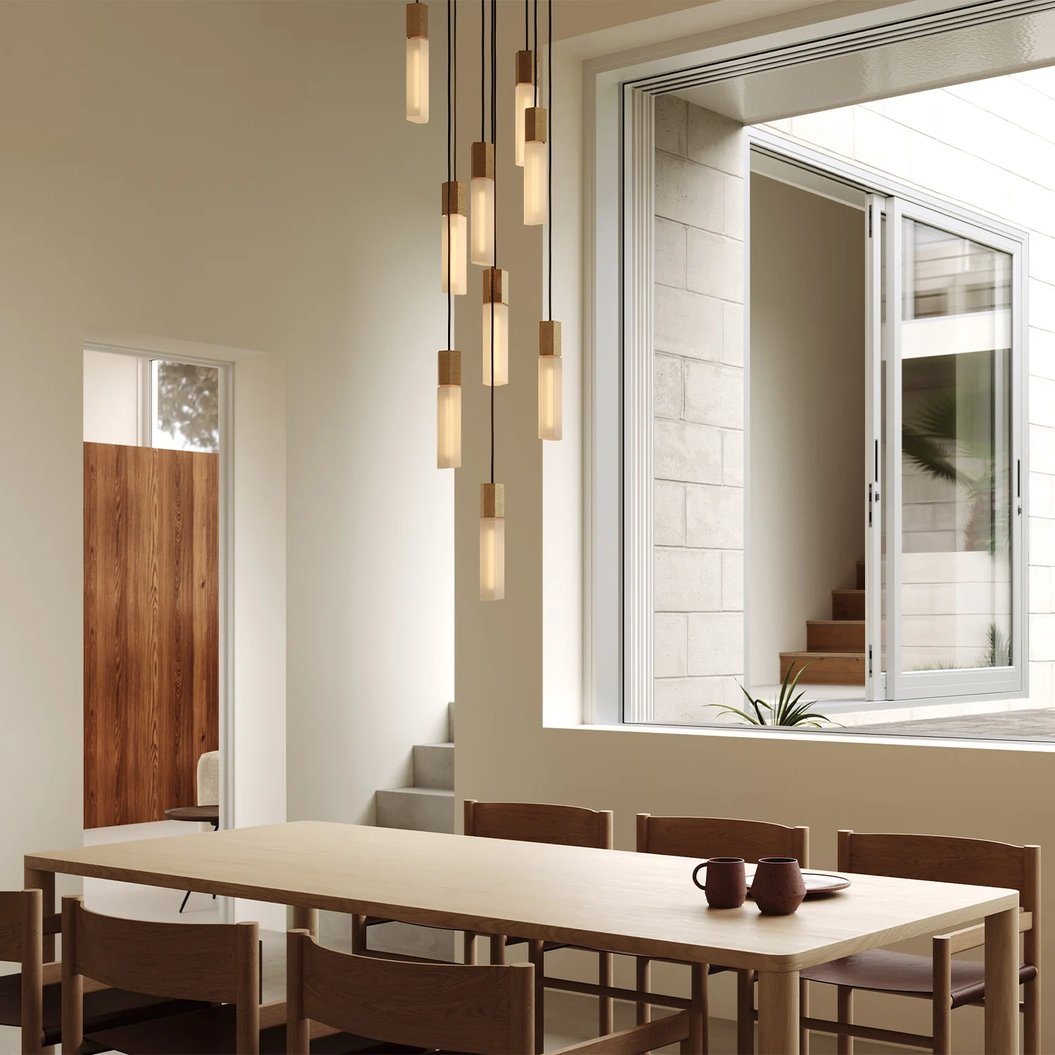 Basalt Nine Pendant in Brass - Image 5