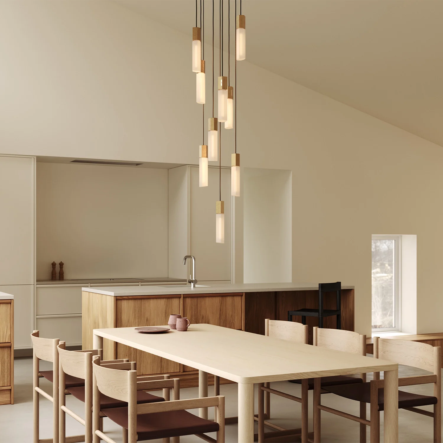 Basalt Nine Pendant in Brass - Image 6