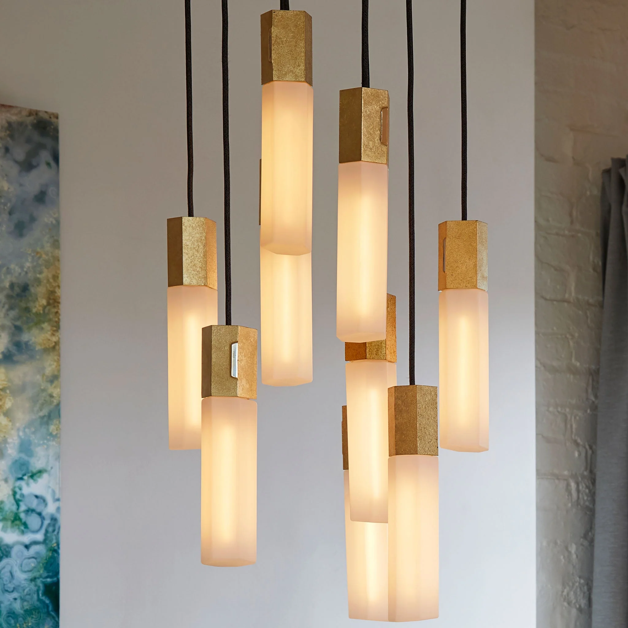 Basalt Nine Pendant in Brass - Image 8