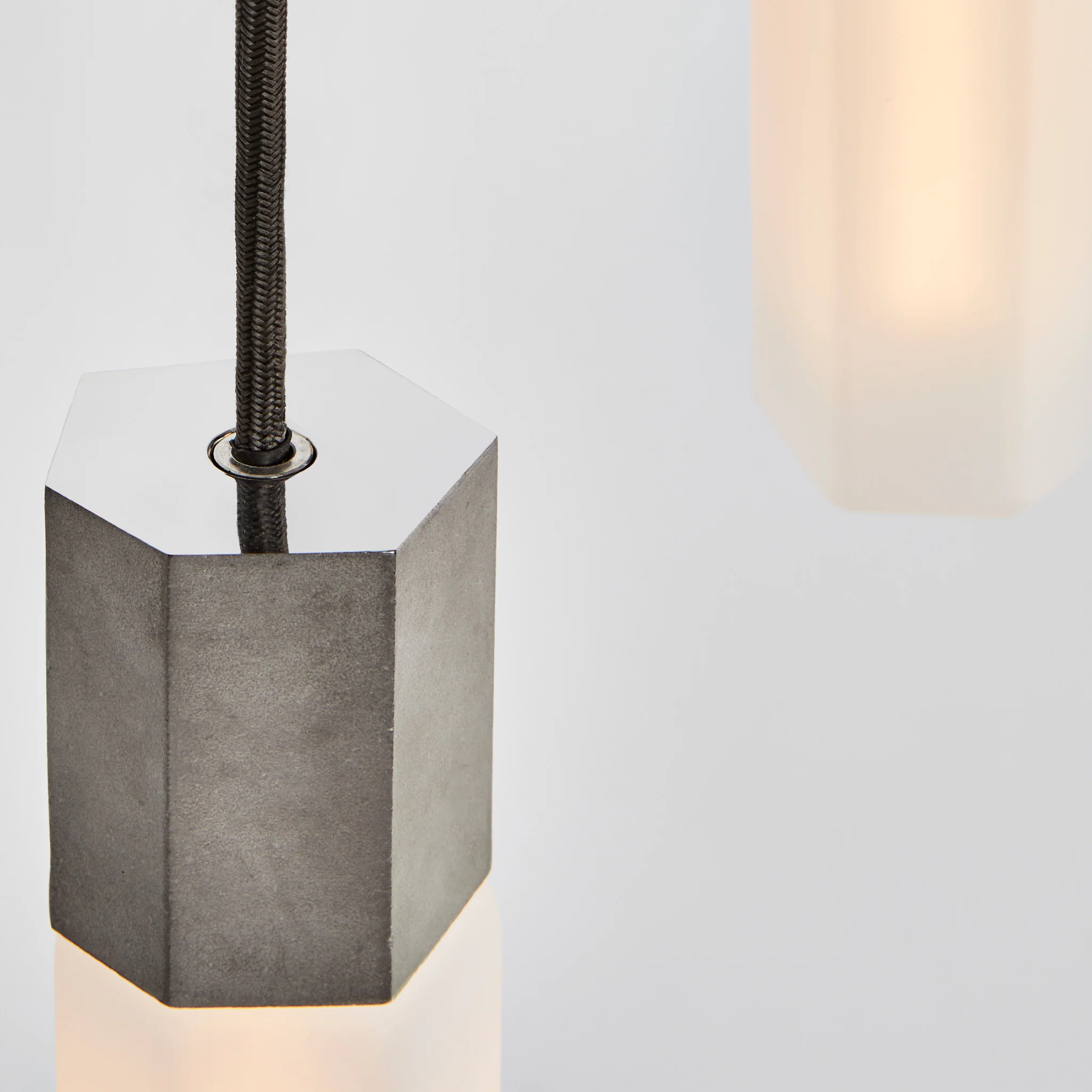 Basalt Single Pendant in Stainless Steel - Image 6