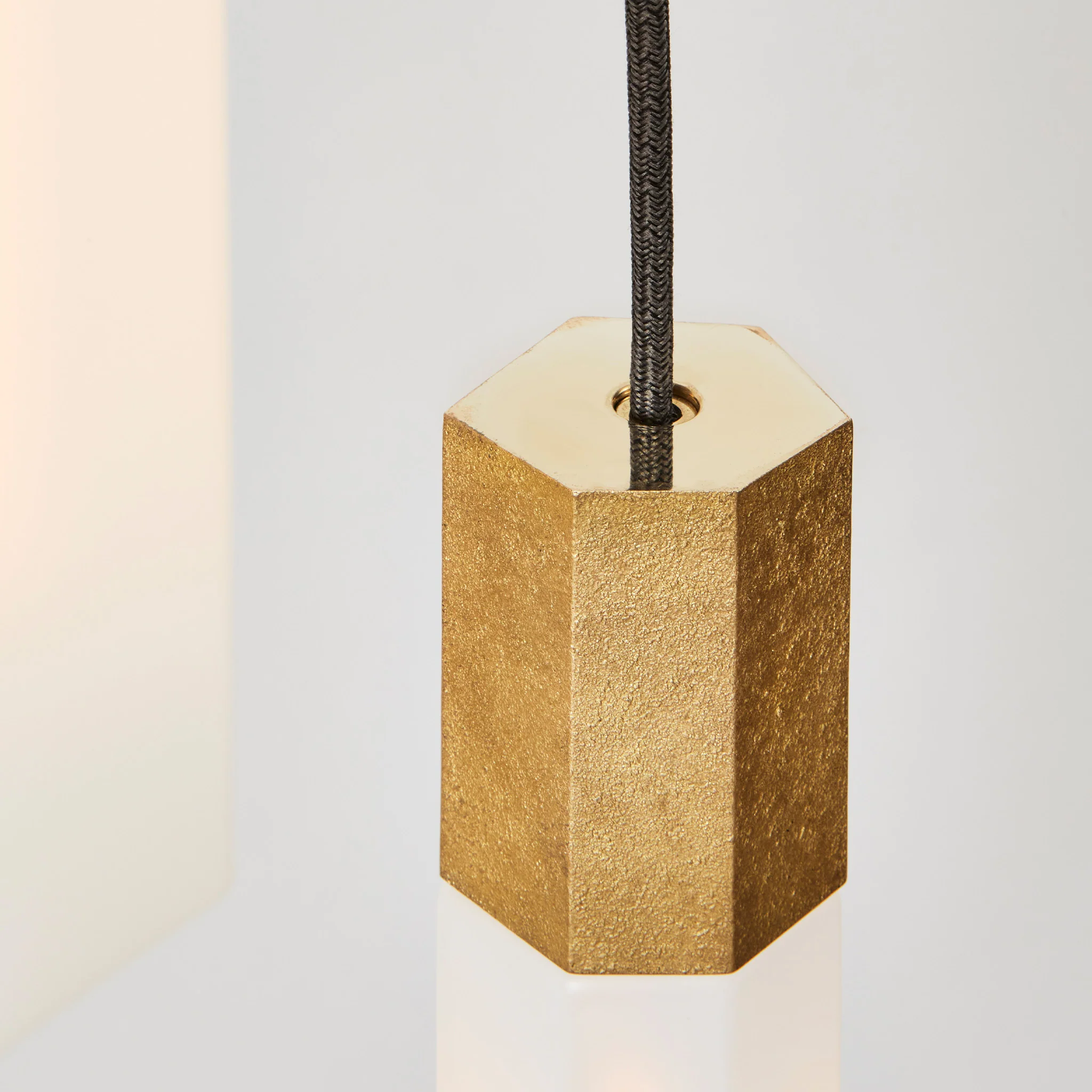 Basalt Triple Pendant in Brass - Image 7