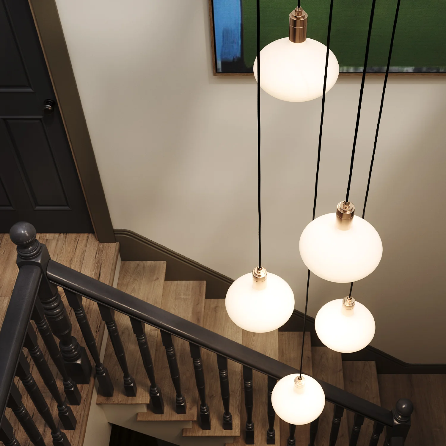 Five Pendant in Brass + Oval II - Image 3