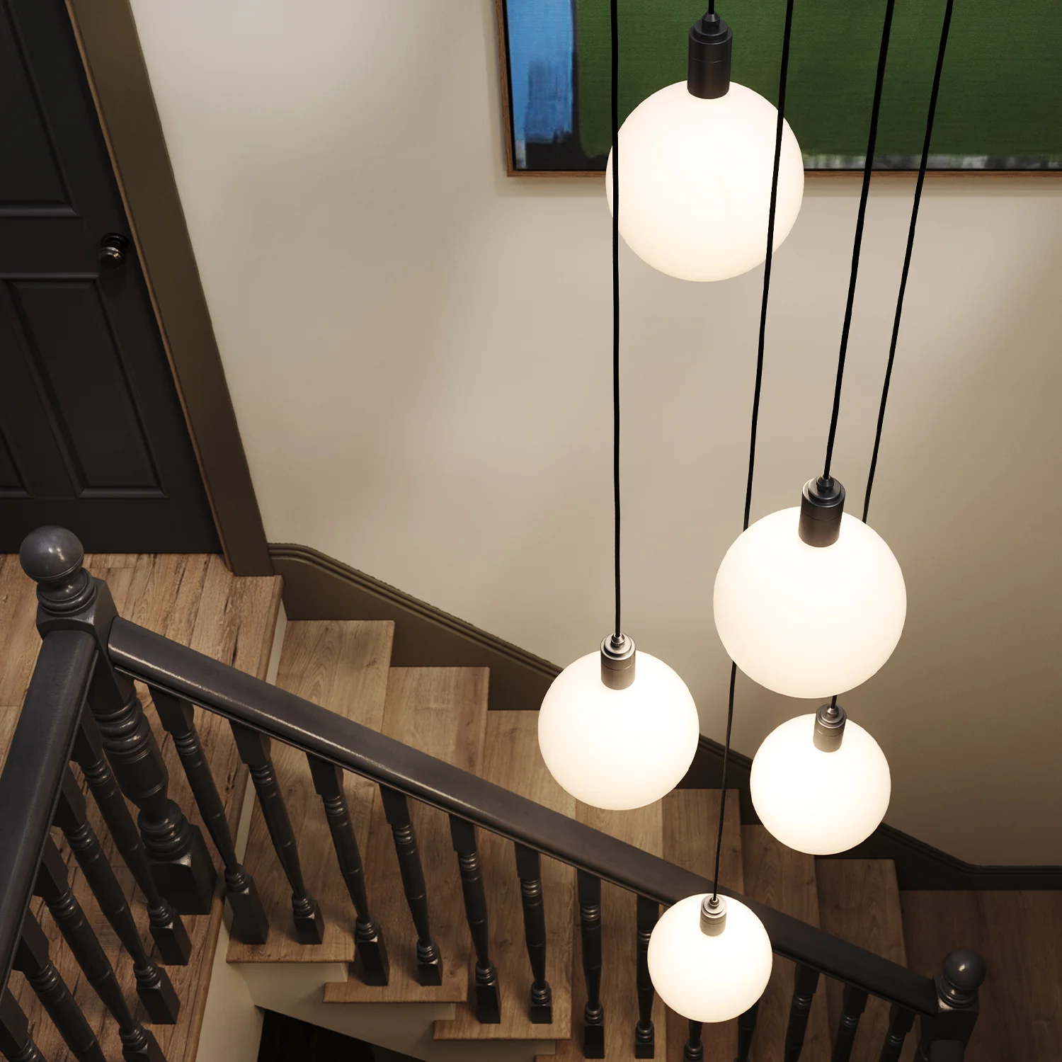 Five Pendant in Brass + Sphere V - Image 3