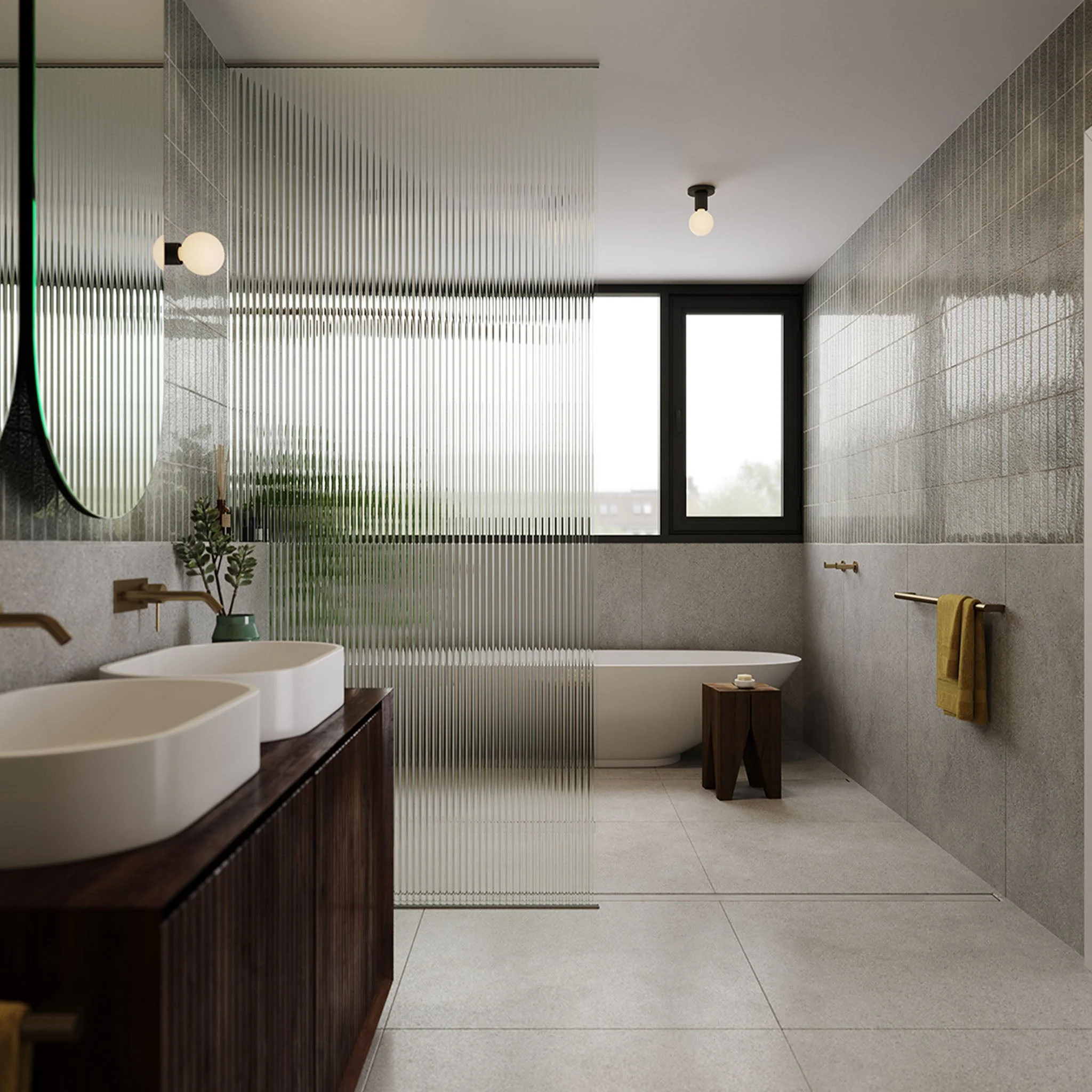 Lochan Wall Light in Brass + Sphere III - Image 3