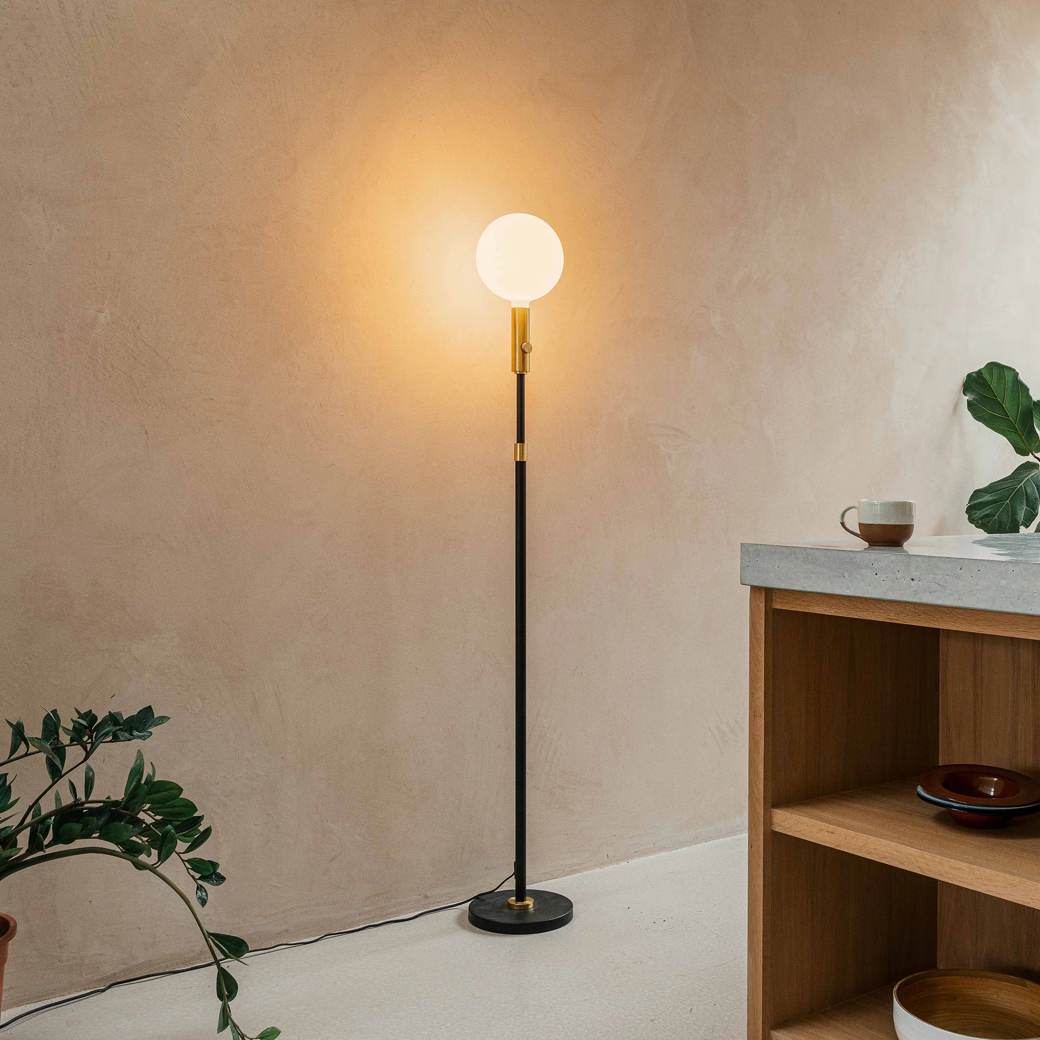 Poise Adjustable Floor Lamp in Brass - Image 4