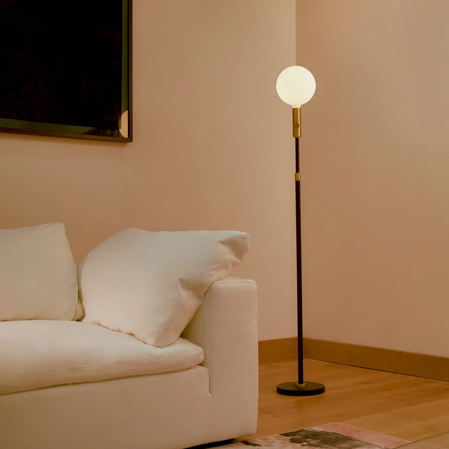 Poise Adjustable Floor Lamp in Brass + Sphere V - Image 5